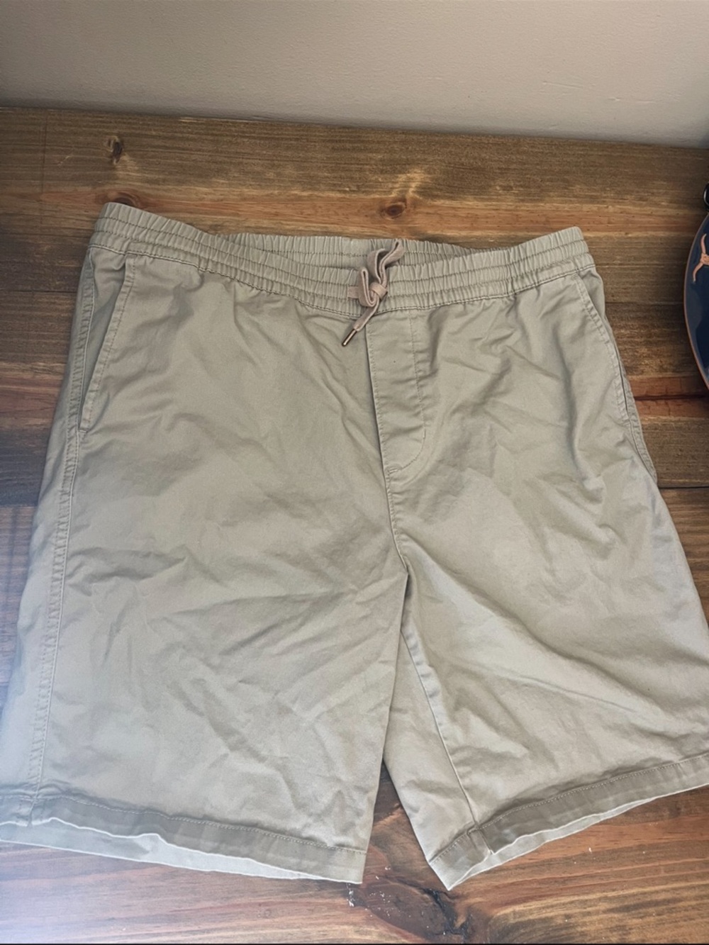Men's Hurley Casual Drawstring Shorts — Light Khaki, Size Large